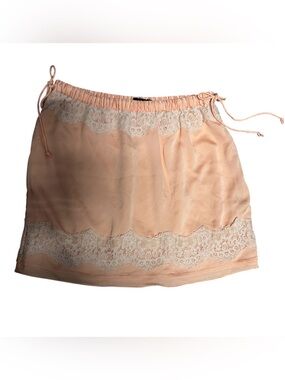 Banana Republic Peach Lace-Trim Slip Skirt Sz XS